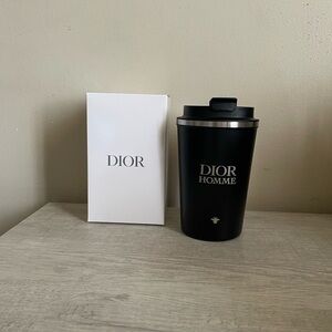 Authentic Dior Black Stainless Steel Mug. New. Comes With Box.